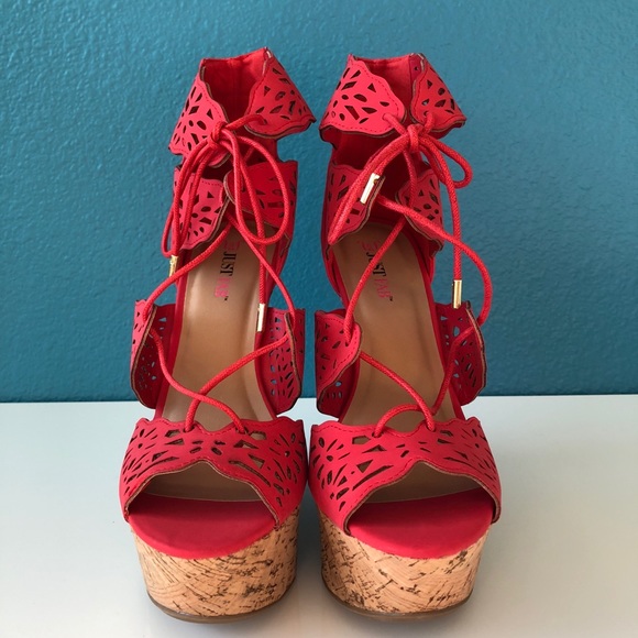 Lace-up wedges Sz 8.5 - Picture 2 of 8